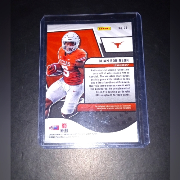 Bijan Robinson Panini Chronicles Revolution Draft Picks 2023 #27 - Picture 2 of 2
